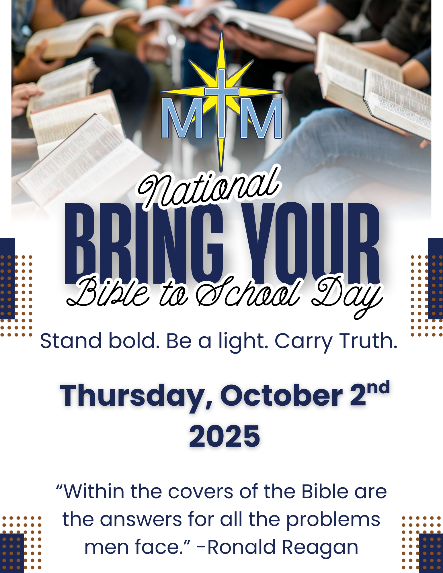 National Bring Your Bible to School Day Flyer